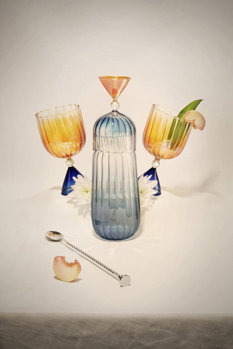 Karafa se skleničkou CALYPSO BLUE - Serena Confalonieri - perdonahome