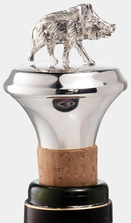 SONJA QUANDT korková zátka na víno z ryzího stříbra DIVOČÁK