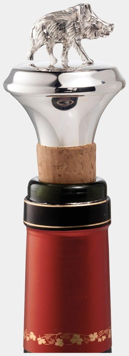 SONJA QUANDT korková zátka na víno z ryzího stříbra DIVOČÁK