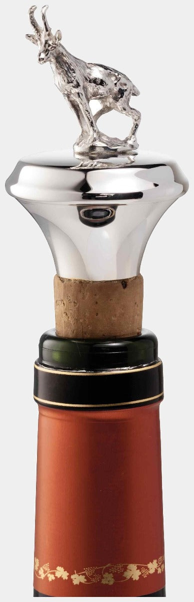 SONJA QUANDT korková zátka na víno z ryzího stříbra KAMZÍK