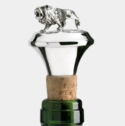 SONJA QUANDT korková zátka na víno z ryzího stříbra LEV