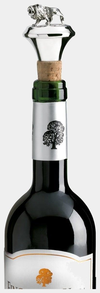 SONJA QUANDT korková zátka na víno z ryzího stříbra LEV