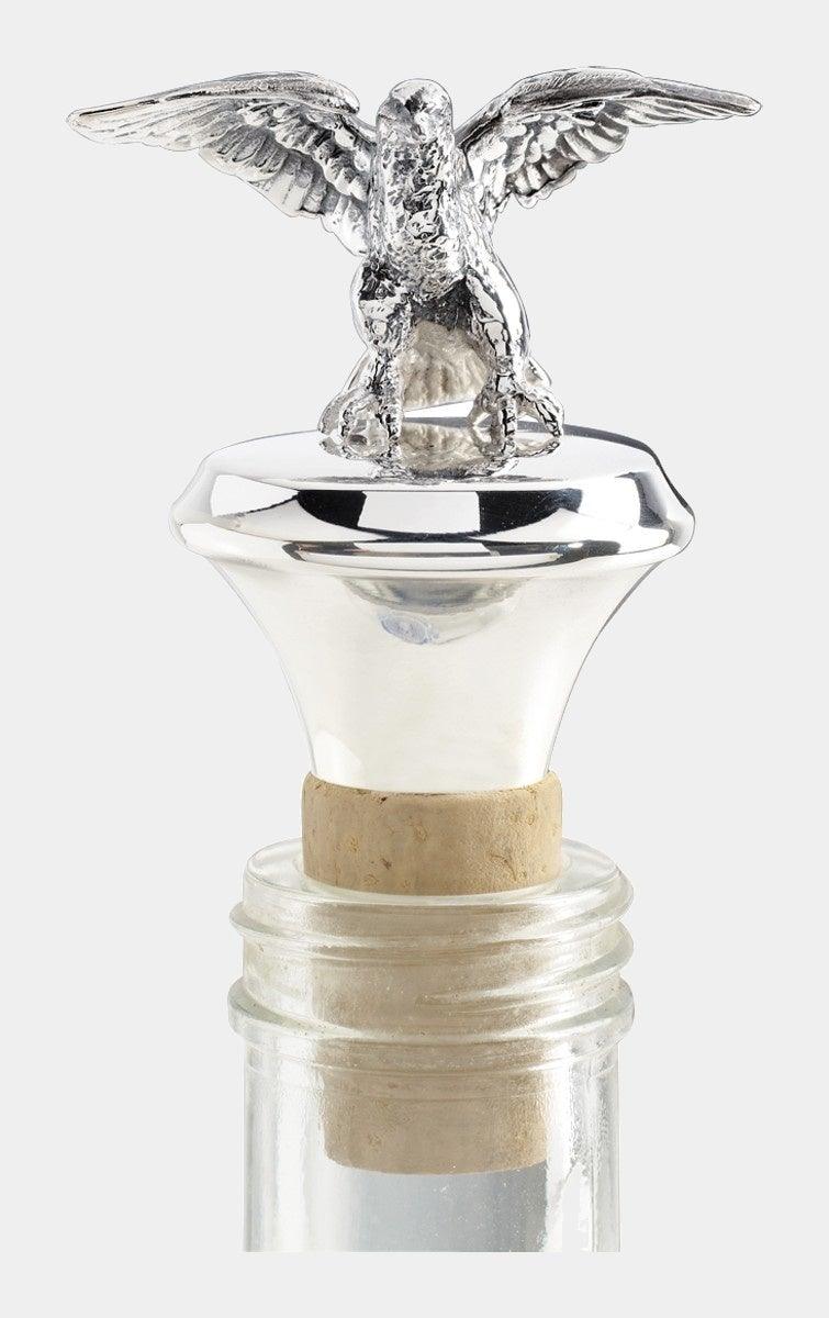 SONJA QUANDT korková zátka na víno z ryzího stříbra OREL