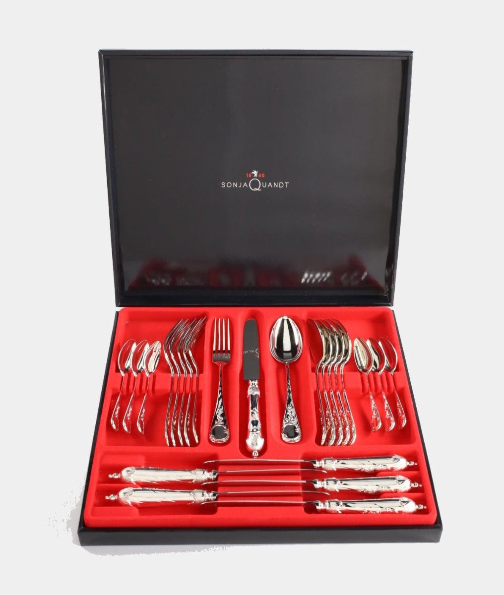 SONJA QUANDT postříbřené příbory VENDOME Sada 24 ks
