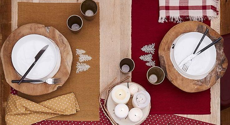 SYLVIE THIRIEZ žebrované vánoční prostírání CIMES