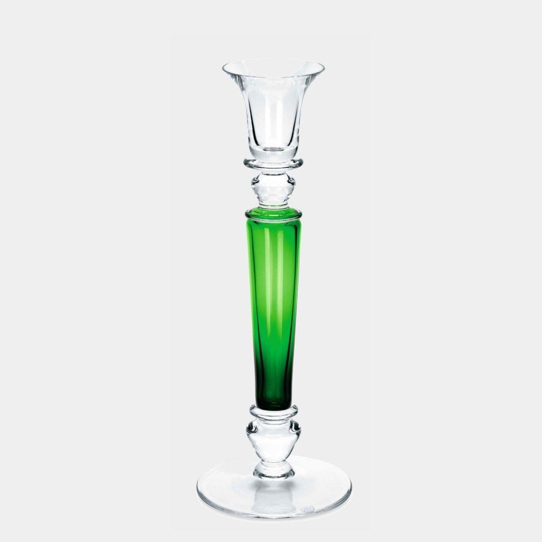 Broušený křišťálový svícen Memphis smaragd - Theresienthal - perdonahome