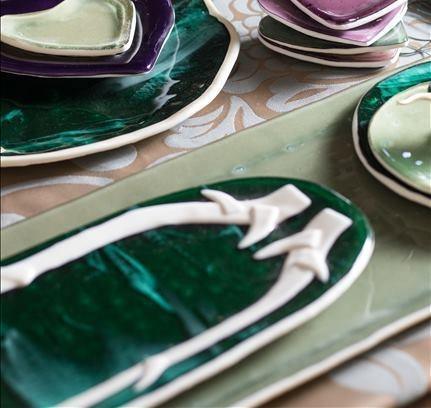 Mramorovaný oválný tác Deer - Vetrofuso - perdonahome