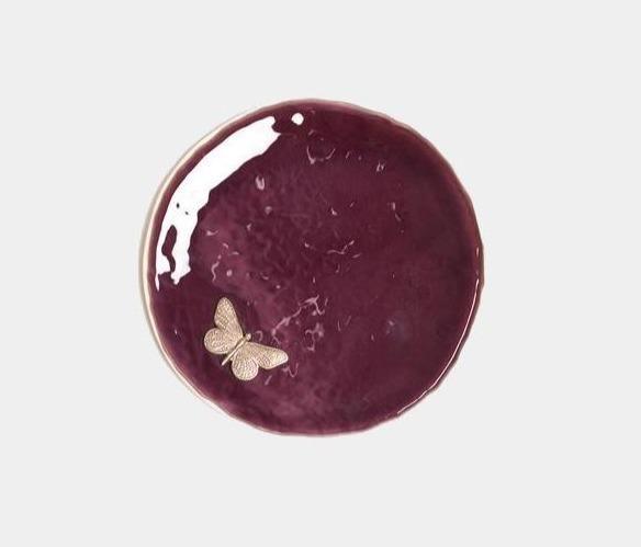 Mramorovaný talířek Charms se zlatým motýlkem - Vetrofuso - perdonahome