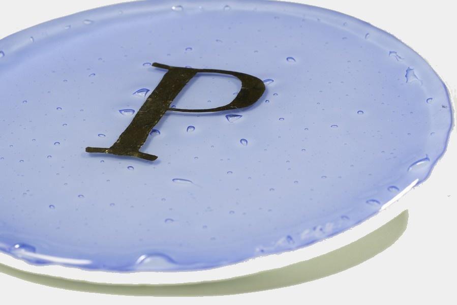 Skleněný talíř s písmenkem - Vetrofuso - perdonahome