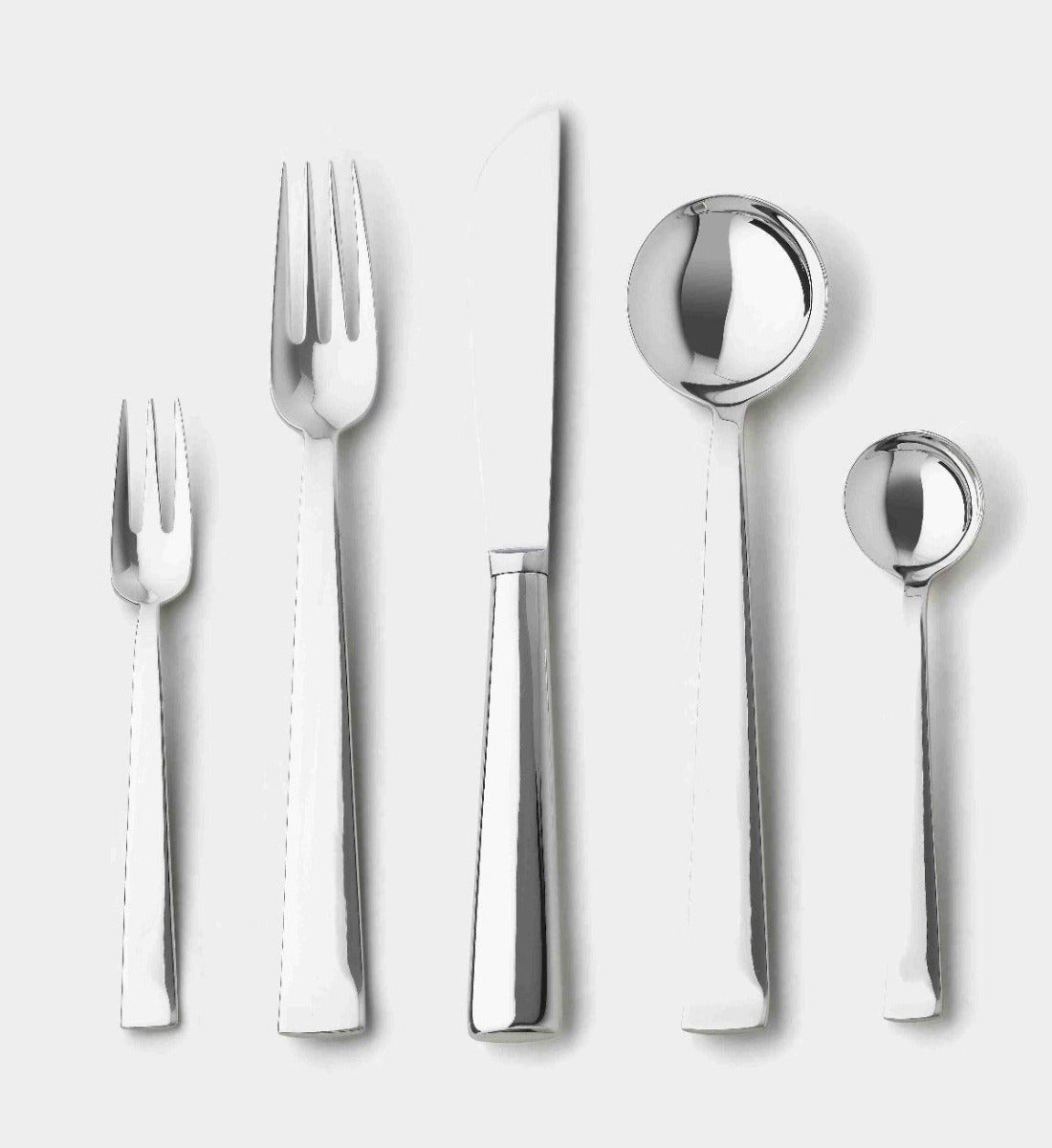 Stříbrný příbor JOSEF HOFFMANN 135 sada 5 ks - Wiener Silber Manufactur - perdonahome