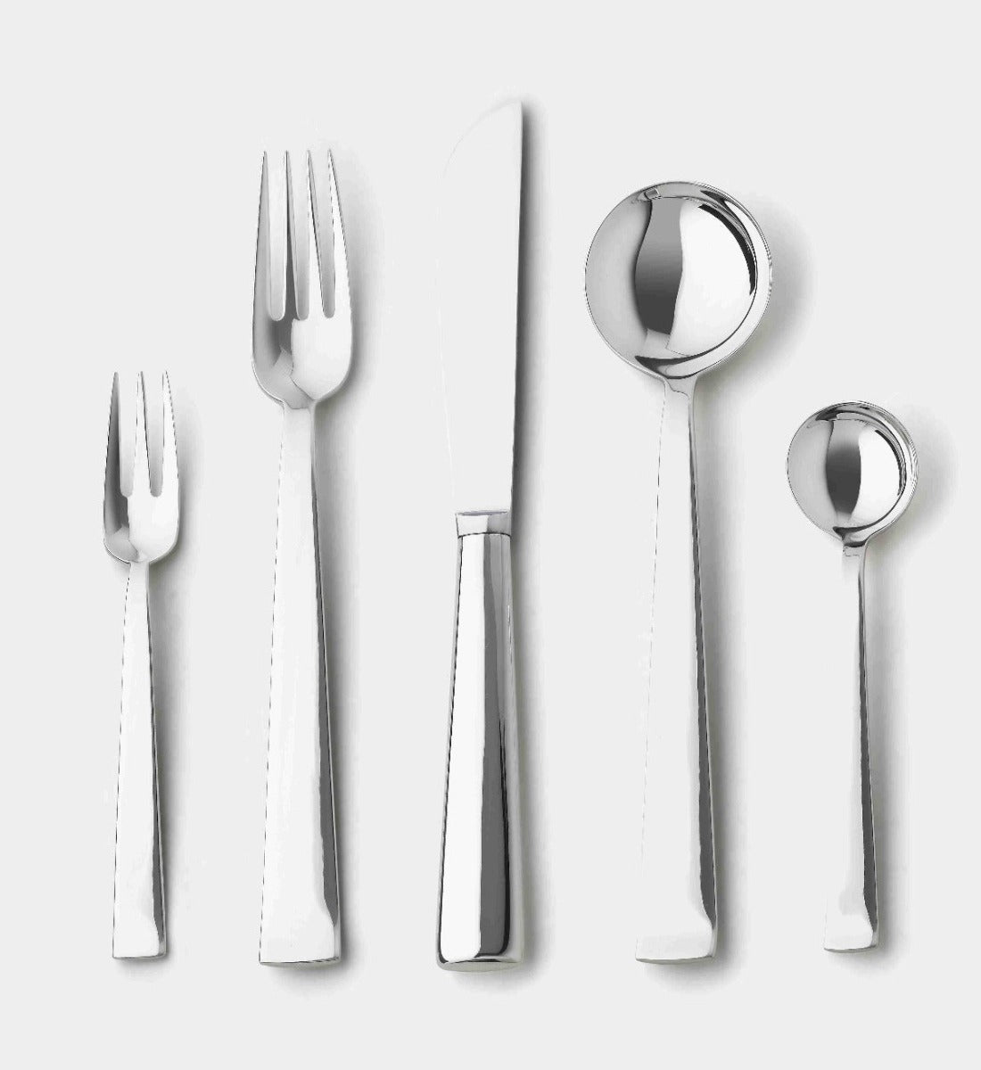 Stříbrný příbor JOSEF HOFFMANN 135 sada 5 ks - Wiener Silber Manufactur - perdonahome