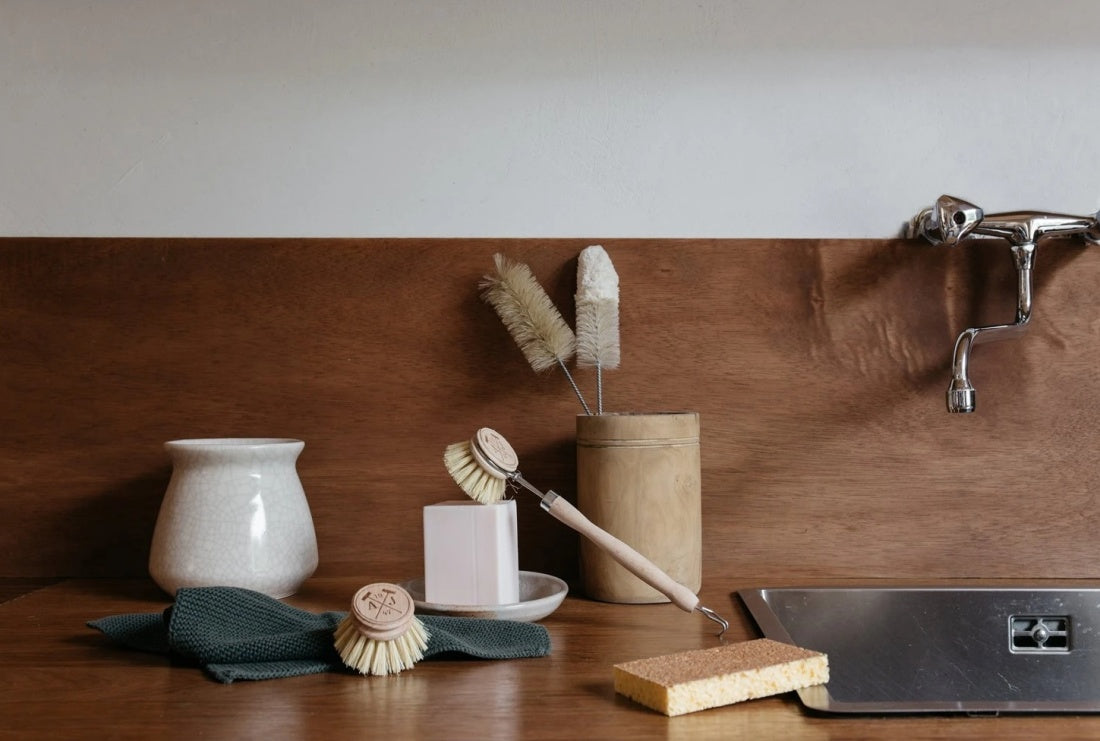 Andrée Jardin Sada na mytí nádobí - Zero Waste - s mýdlem máta/citrón