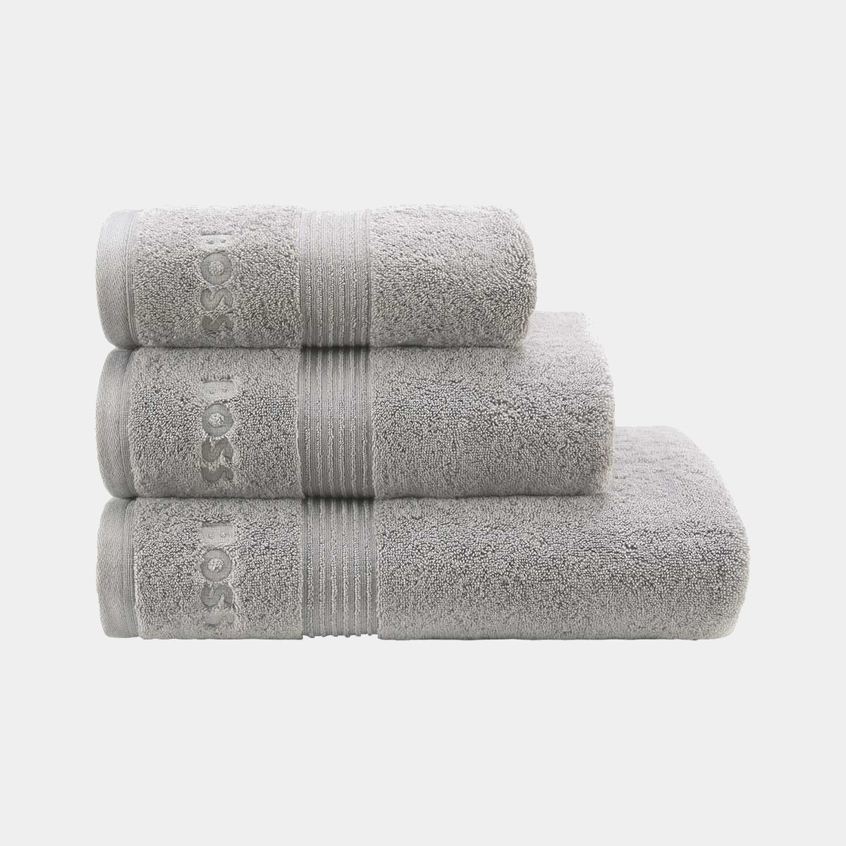 Luxusní šedé froté ručníky z egejské bavlny 700 gr/m2 BOSS LOFT SILVER