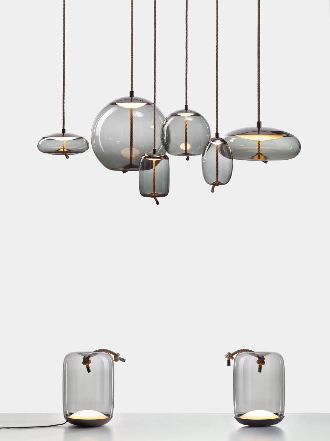 BROKIS designová venkovní přenosná lampa KNOT BATTERY SMALL