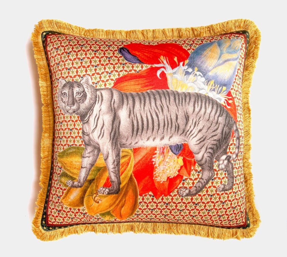 Coreterno sametový polštář Lovely Tiger