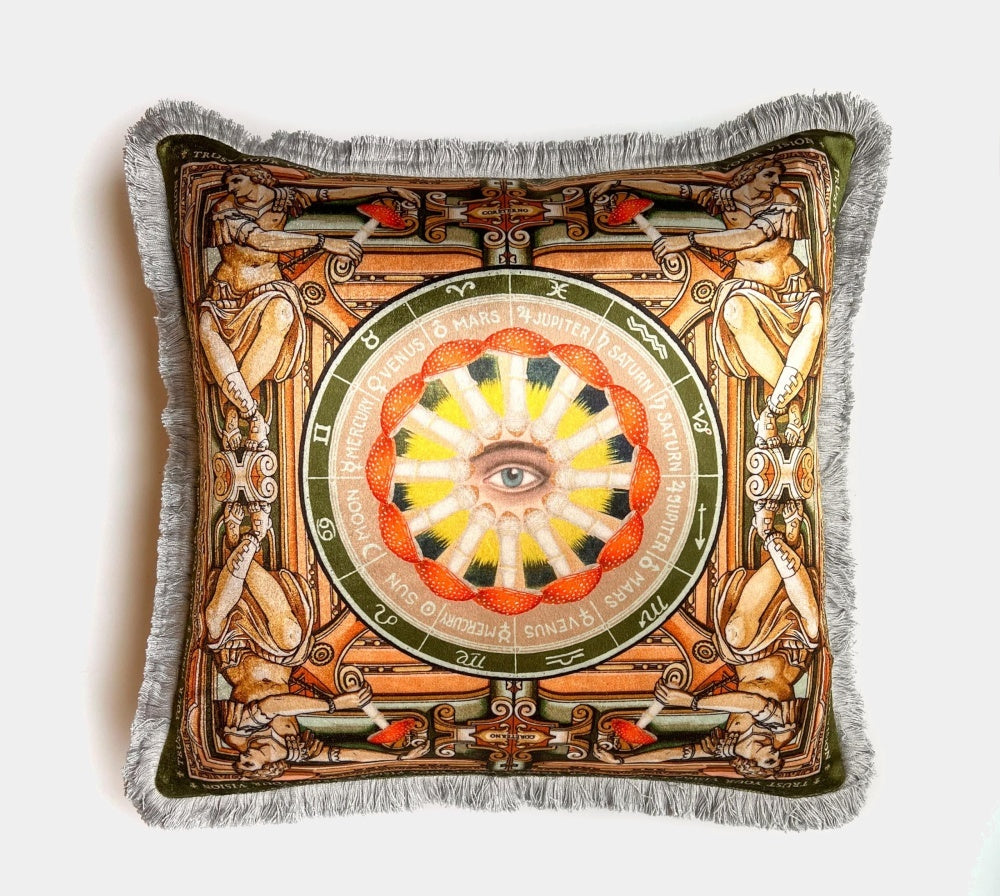 Coreterno sametový polštář Magic Mushroom