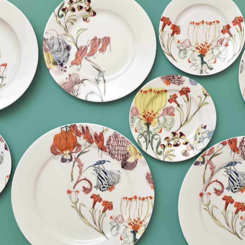 FRANCESCA COLOMBO Designový jídelní talíř Babiččina zahrada