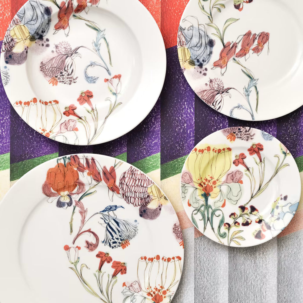 FRANCESCA COLOMBO Designový talířek na pečivo Babiččina zahrada