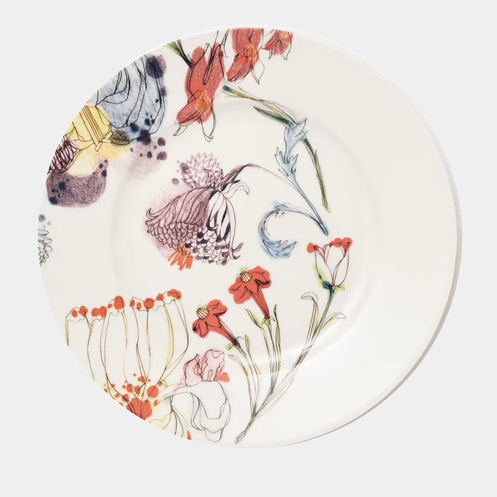 FRANCESCA COLOMBO Designový dezertní talíř Babiččina zahrada