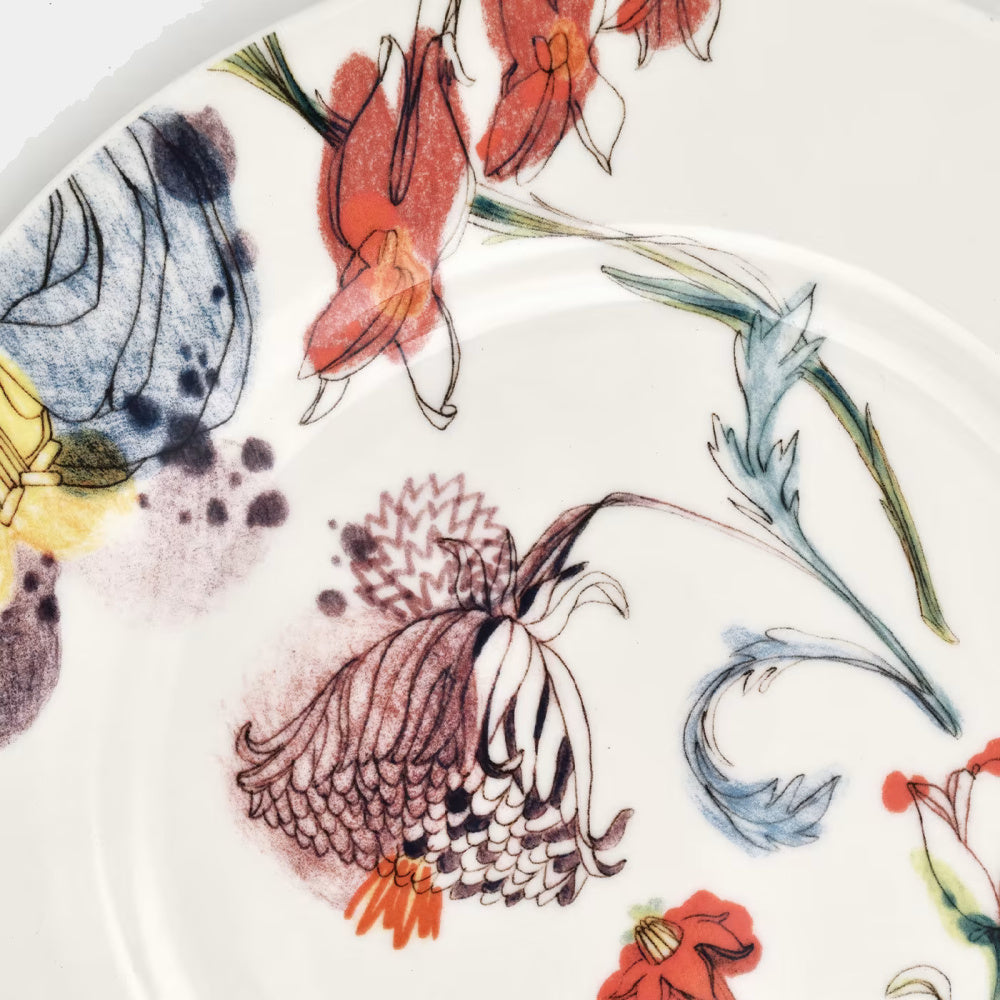 FRANCESCA COLOMBO Designový dezertní talíř Babiččina zahrada