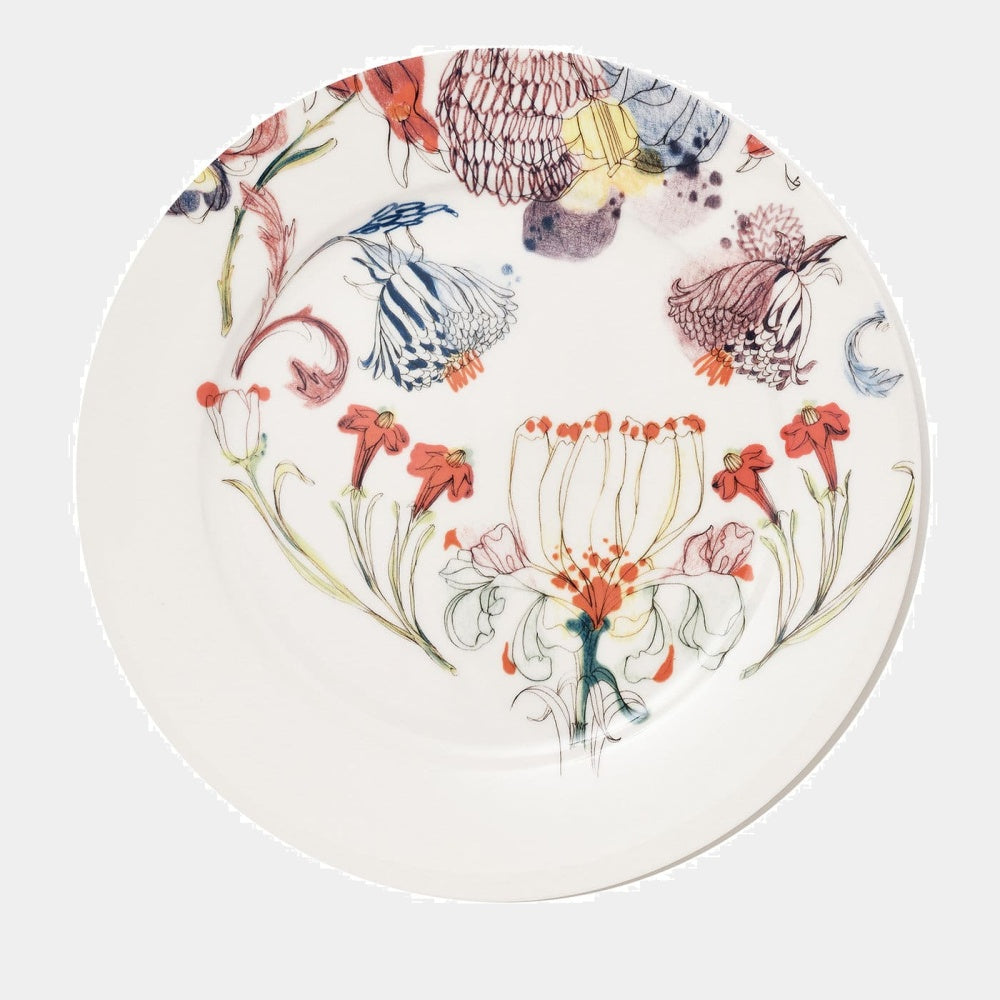 FRANCESCA COLOMBO Designový jídelní talíř Babiččina zahrada