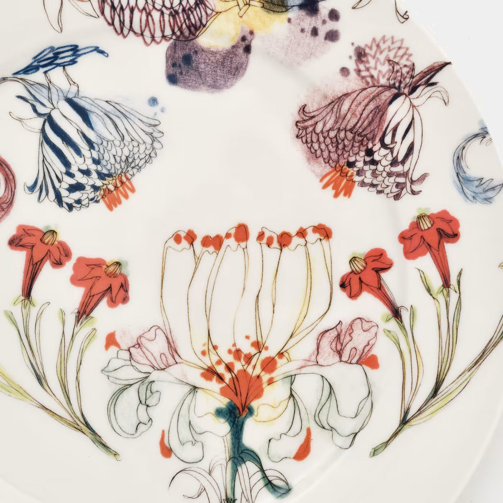 FRANCESCA COLOMBO Designový jídelní talíř Babiččina zahrada