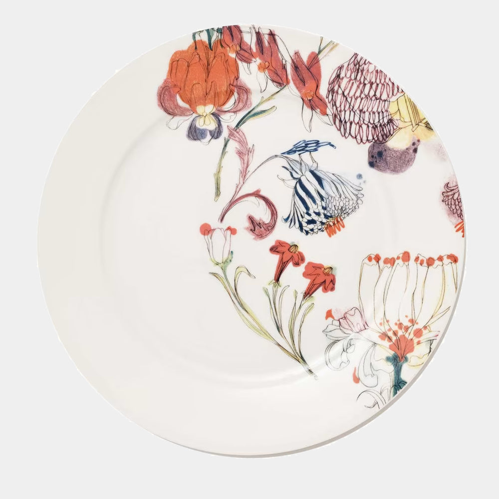 FRANCESCA COLOMBO Designový jídelní talíř Babiččina zahrada