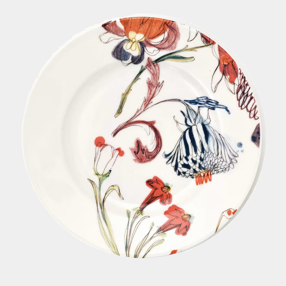 FRANCESCA COLOMBO Designový talířek na pečivo Babiččina zahrada