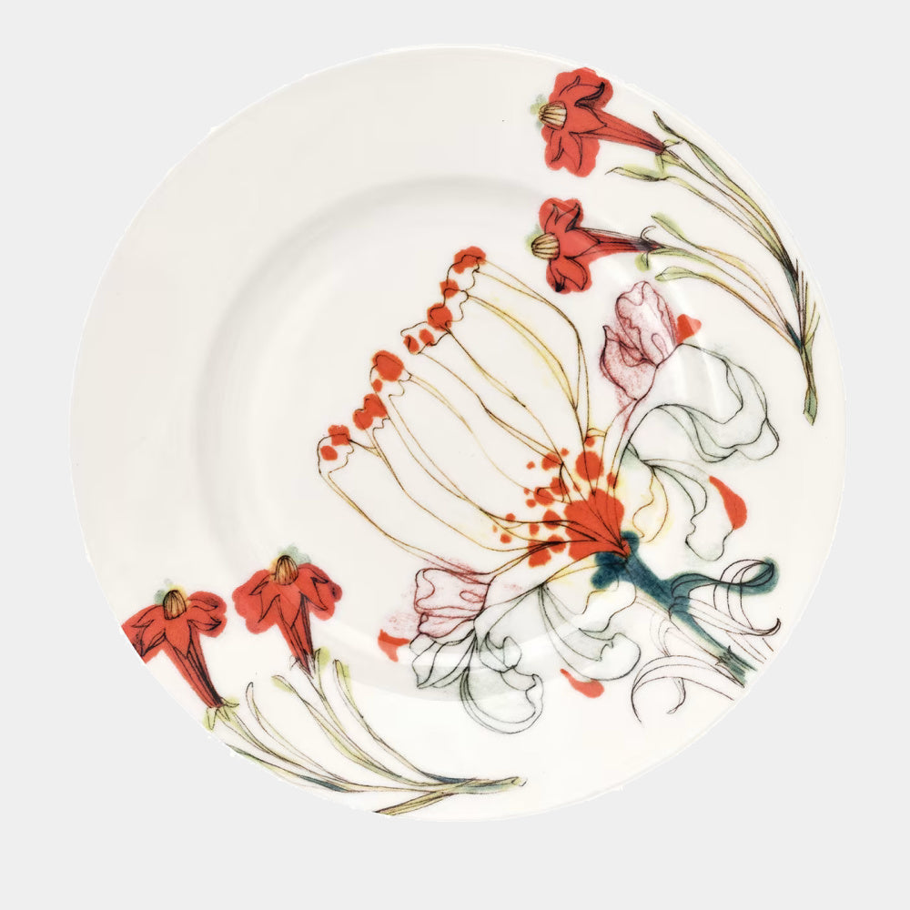 FRANCESCA COLOMBO Designový talířek na pečivo Babiččina zahrada