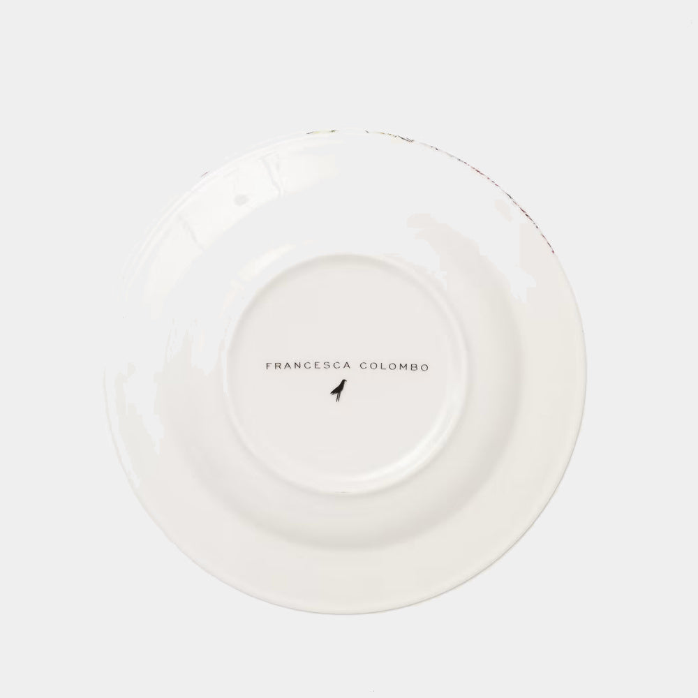 FRANCESCA COLOMBO Designový talíř na polévku Babiččina zahrada