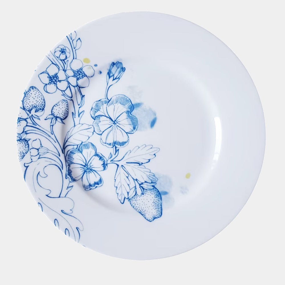 FRANCESCA COLOMBO Designový dezertní talíř Modré léto