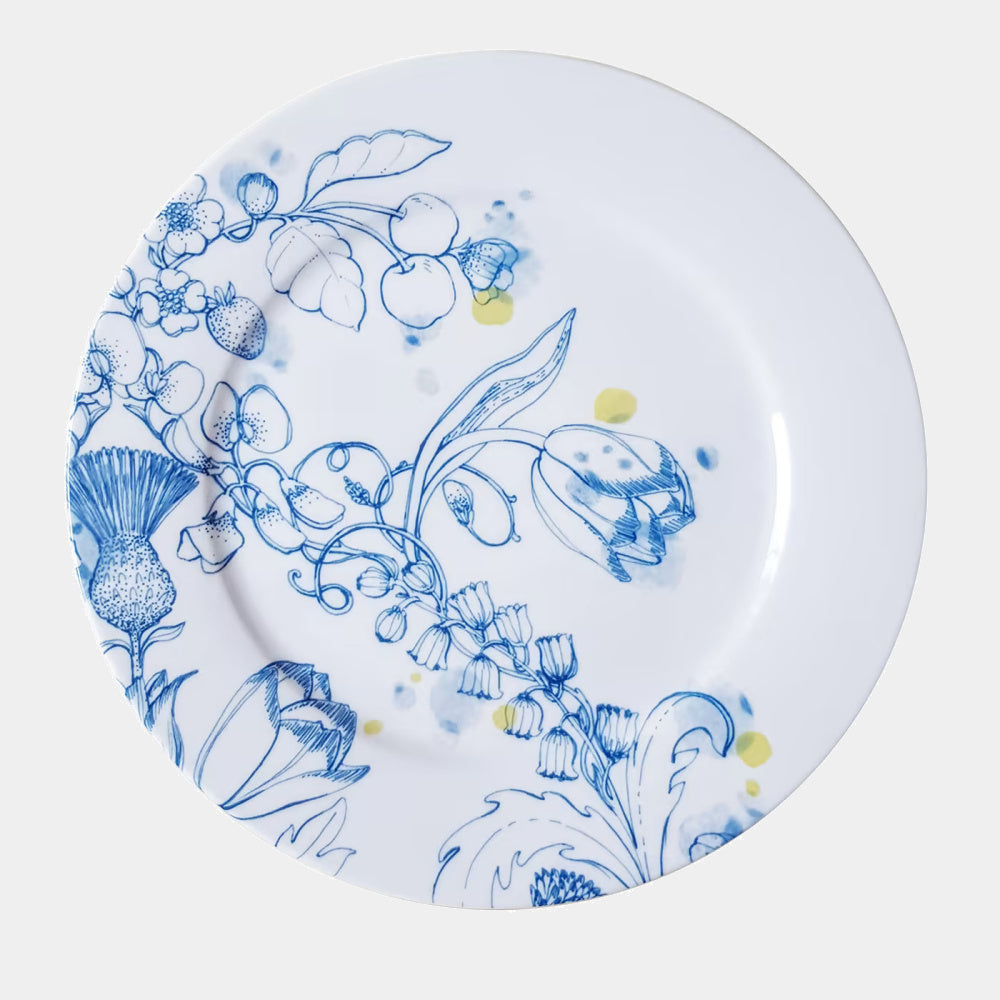 FRANCESCA COLOMBO Designový jídelní talíř Modré léto