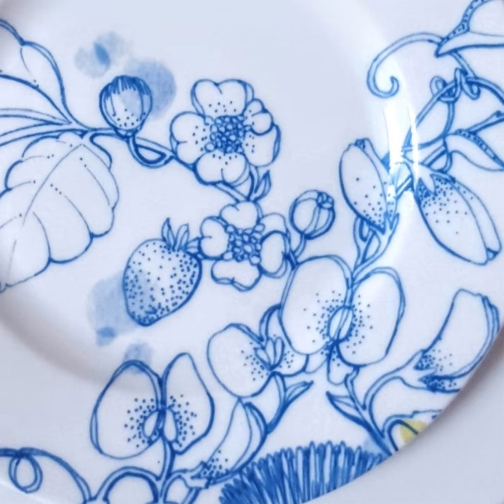 FRANCESCA COLOMBO Designový talířek na pečivo Modré léto