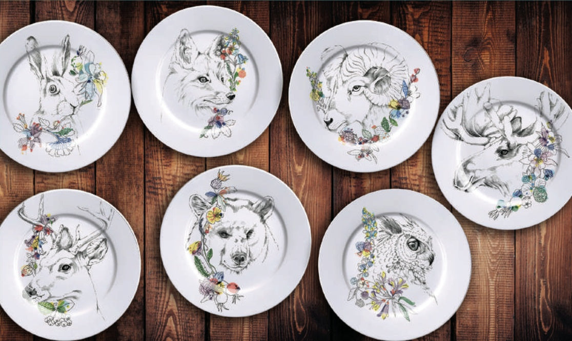 FRANCESCA COLOMBO Designový jídelní talíř Óda na lesy