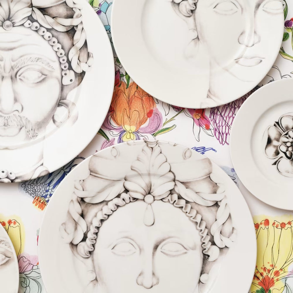 FRANCESCA COLOMBO Designový dezertní talíř Teste di Moro