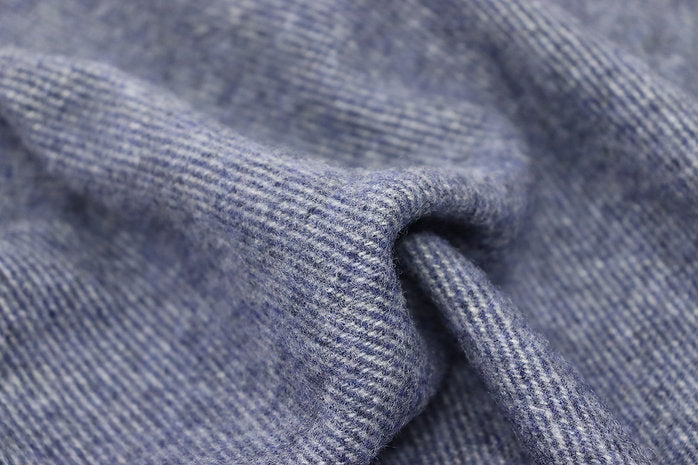 Pléd z panenské merino vlny MELANGE modrý