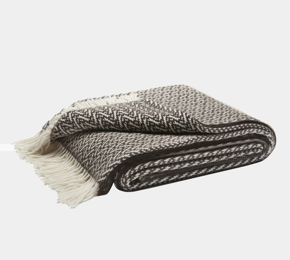 LO DECOR 100% kašmírová deka Indianna carbon