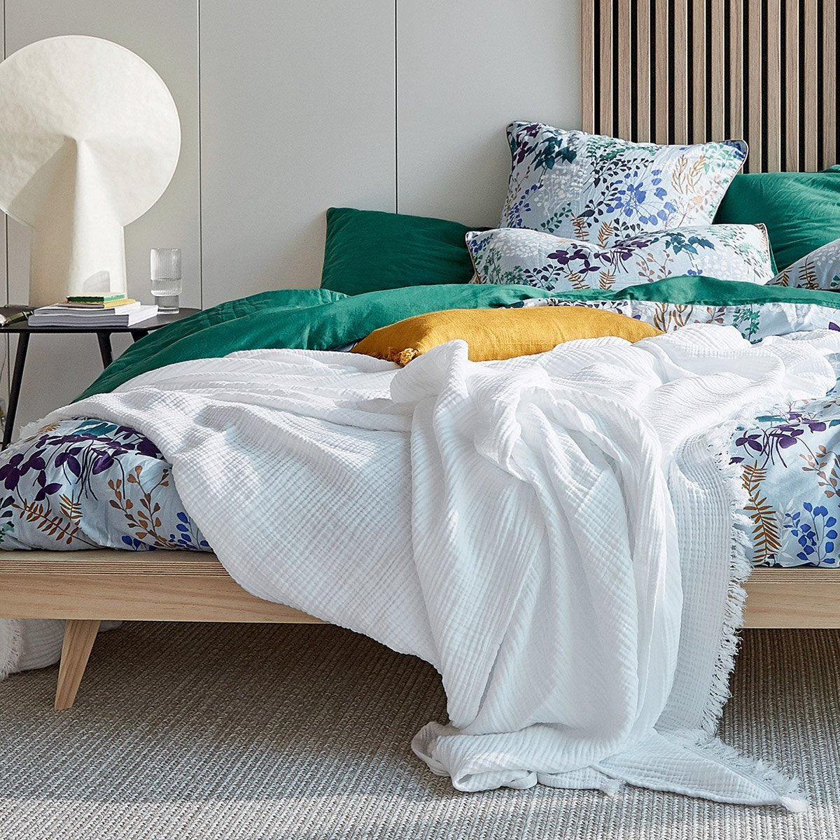 OLIVIER DESFORGES Velký mušelínový přehoz přes postel CYCLADES DUNE