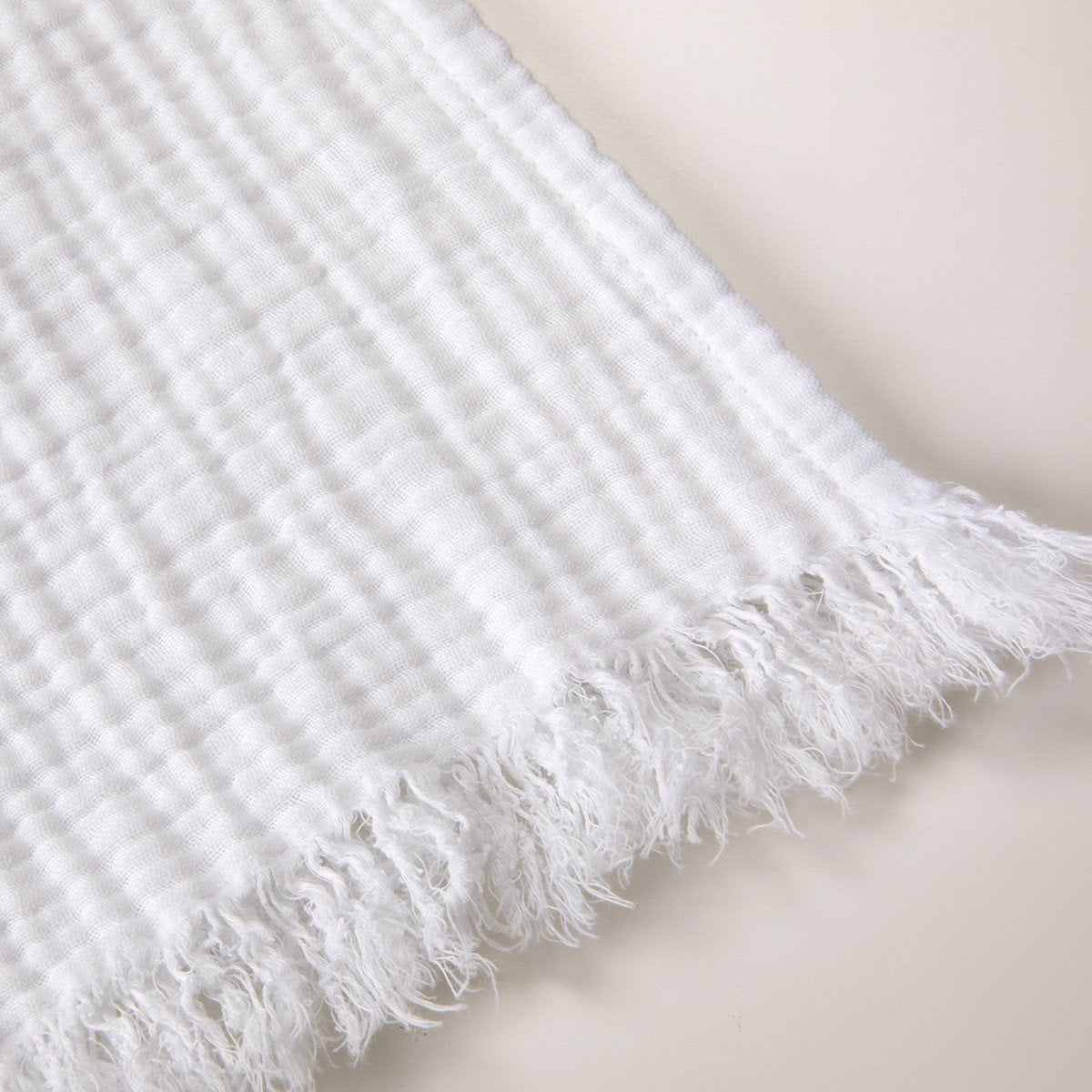 OLIVIER DESFORGES Velký mušelínový přehoz přes postel CYCLADES BLANC