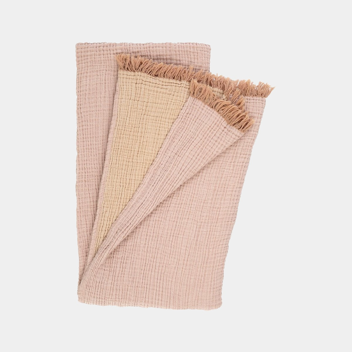 OLIVIER DESFORGES Mušelínový přehoz s třásněmi 140x200 cm CYCLADES PRALIN