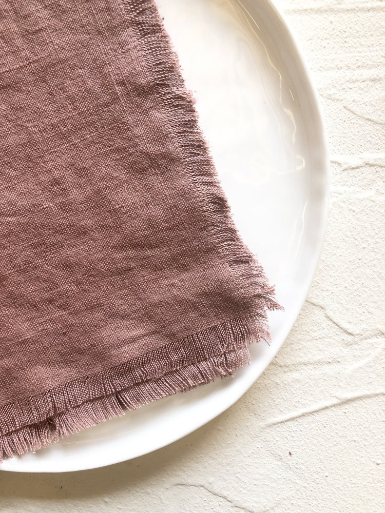 Once Milano lněný ubrousek s třásněmi