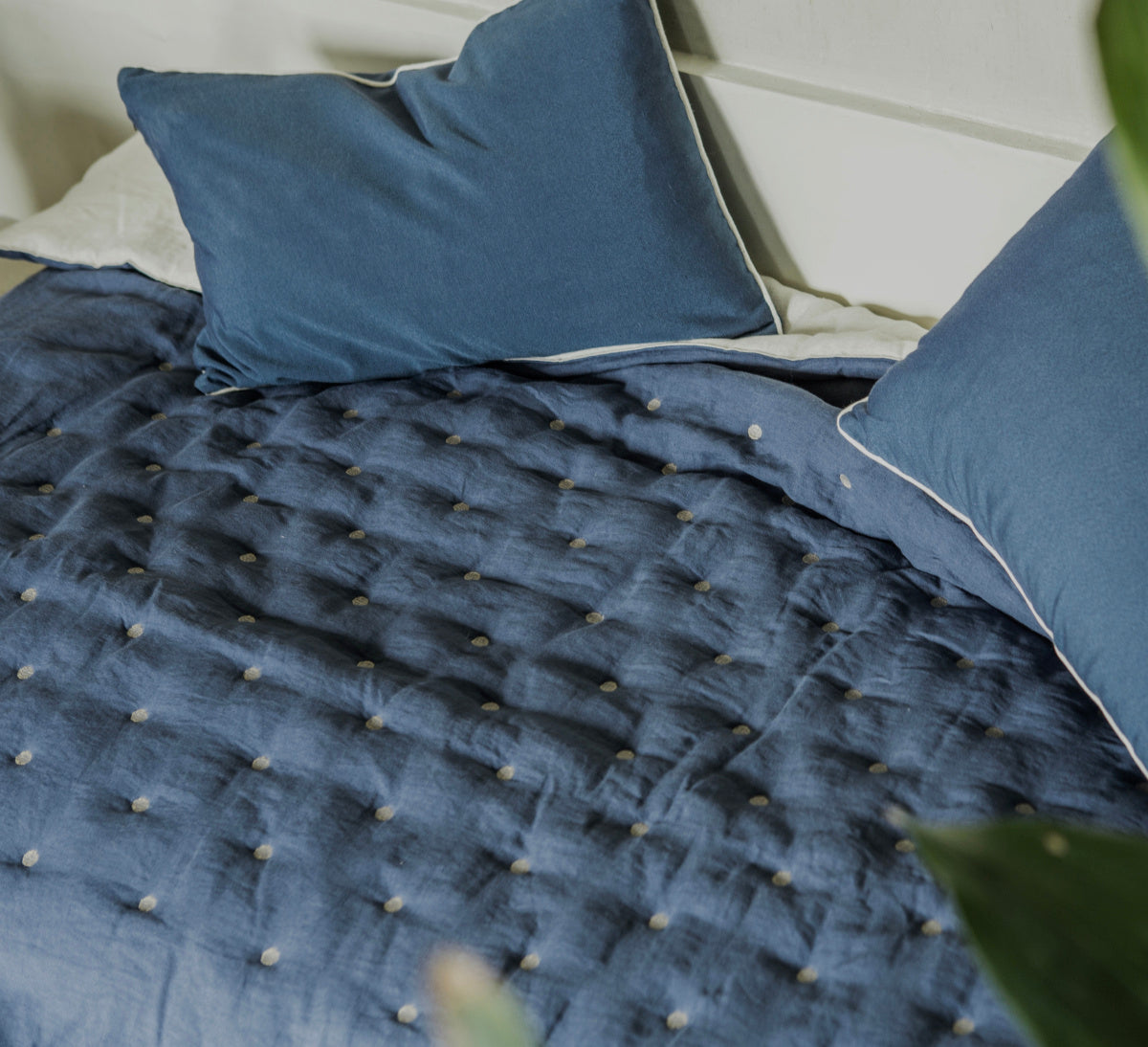 Once Milano luxusní lněný quilt přehoz na postel