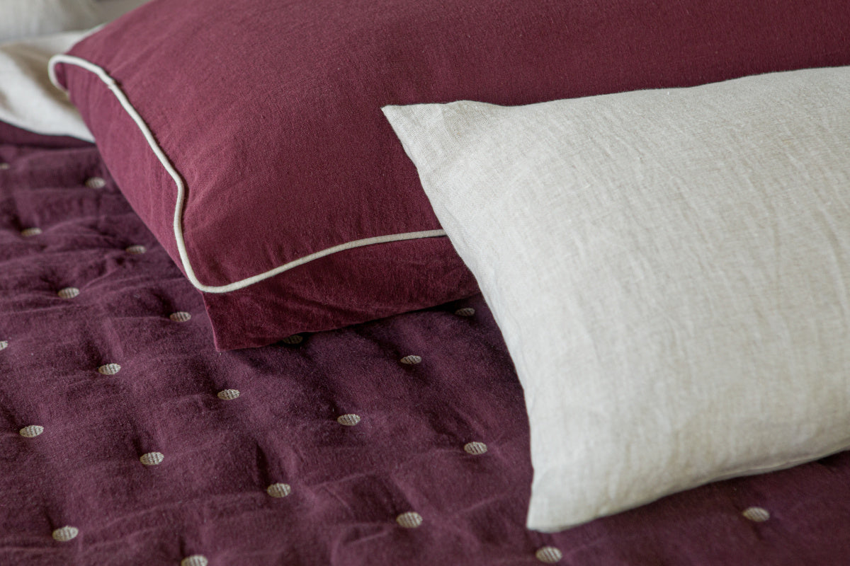 Once Milano luxusní lněný quilt přehoz na postel