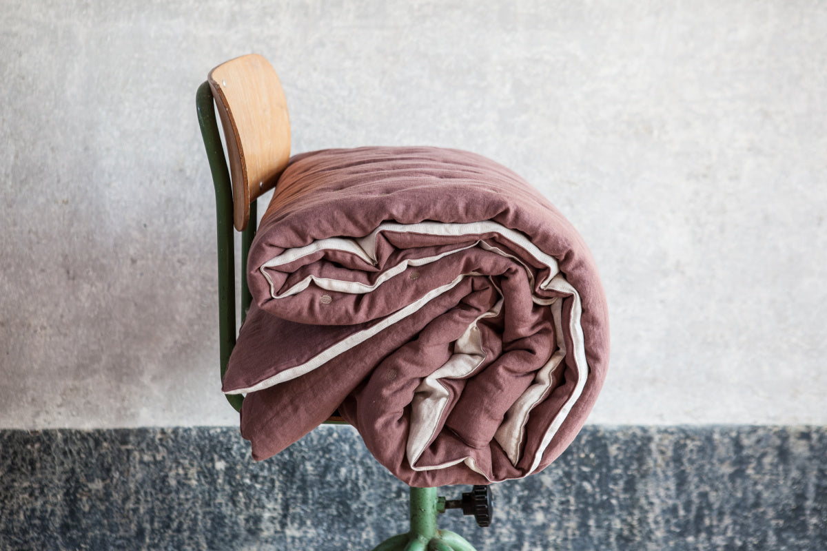 Once Milano luxusní lněný quilt přehoz na postel