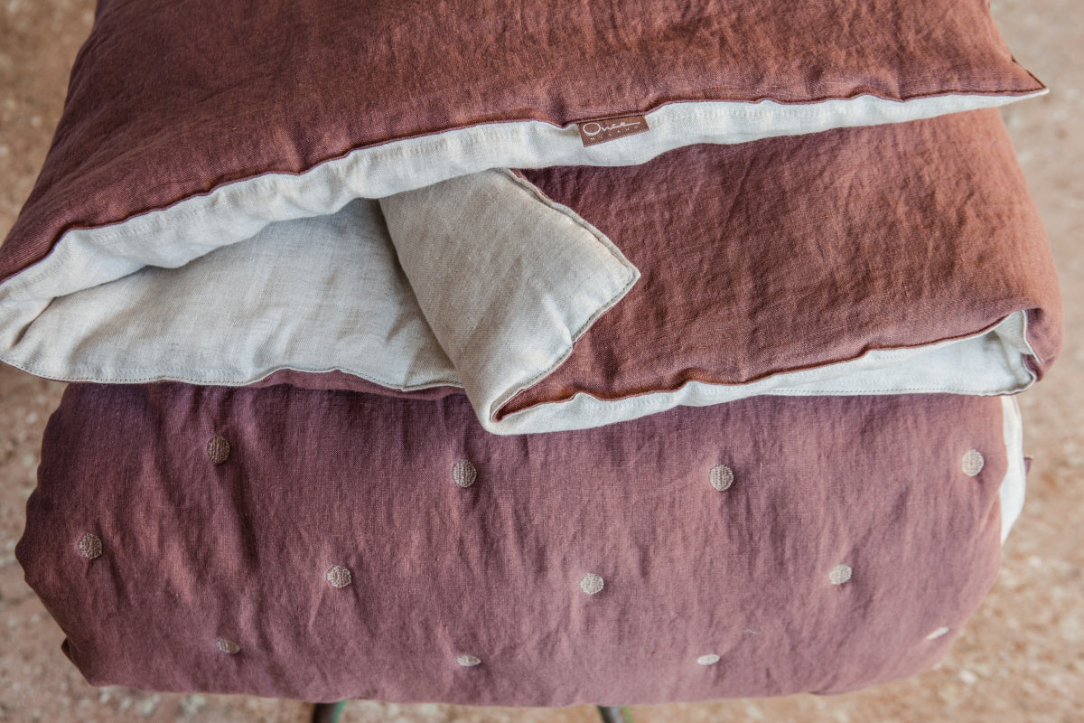 Once Milano luxusní lněný quilt přehoz na postel