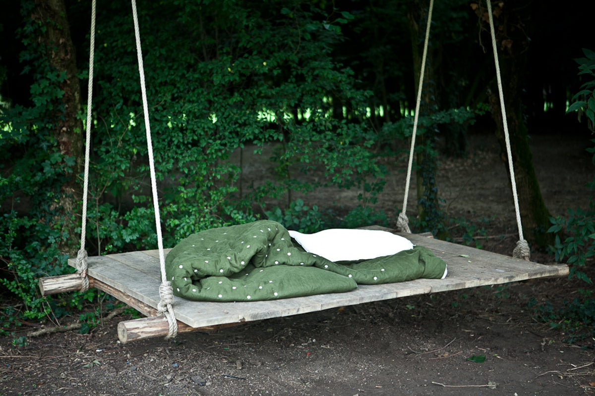 Once Milano luxusní lněný quilt přehoz na postel