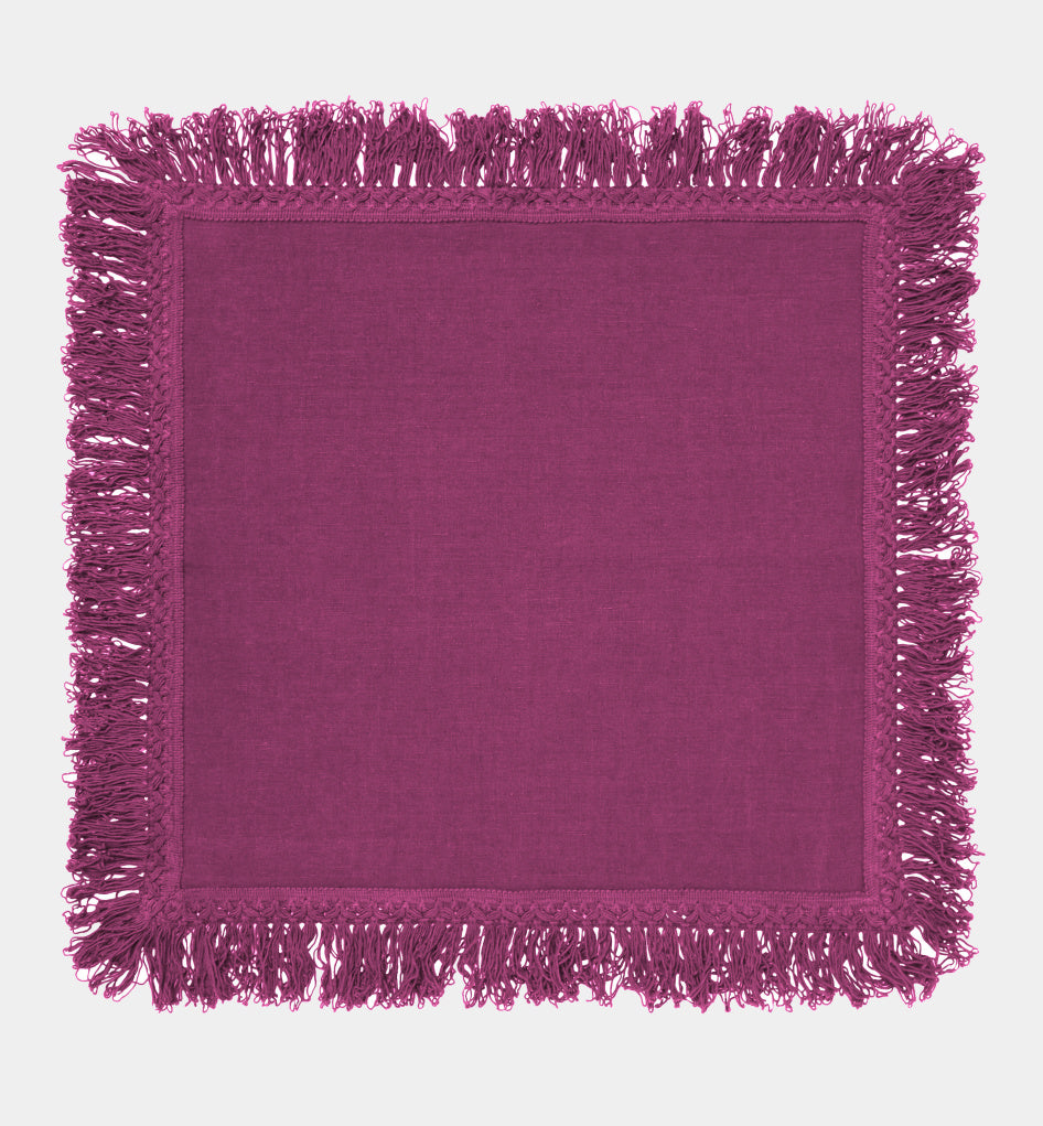 Once Milano lněný ubrousek s dlouhými třásněmi-napkin-perdonahome