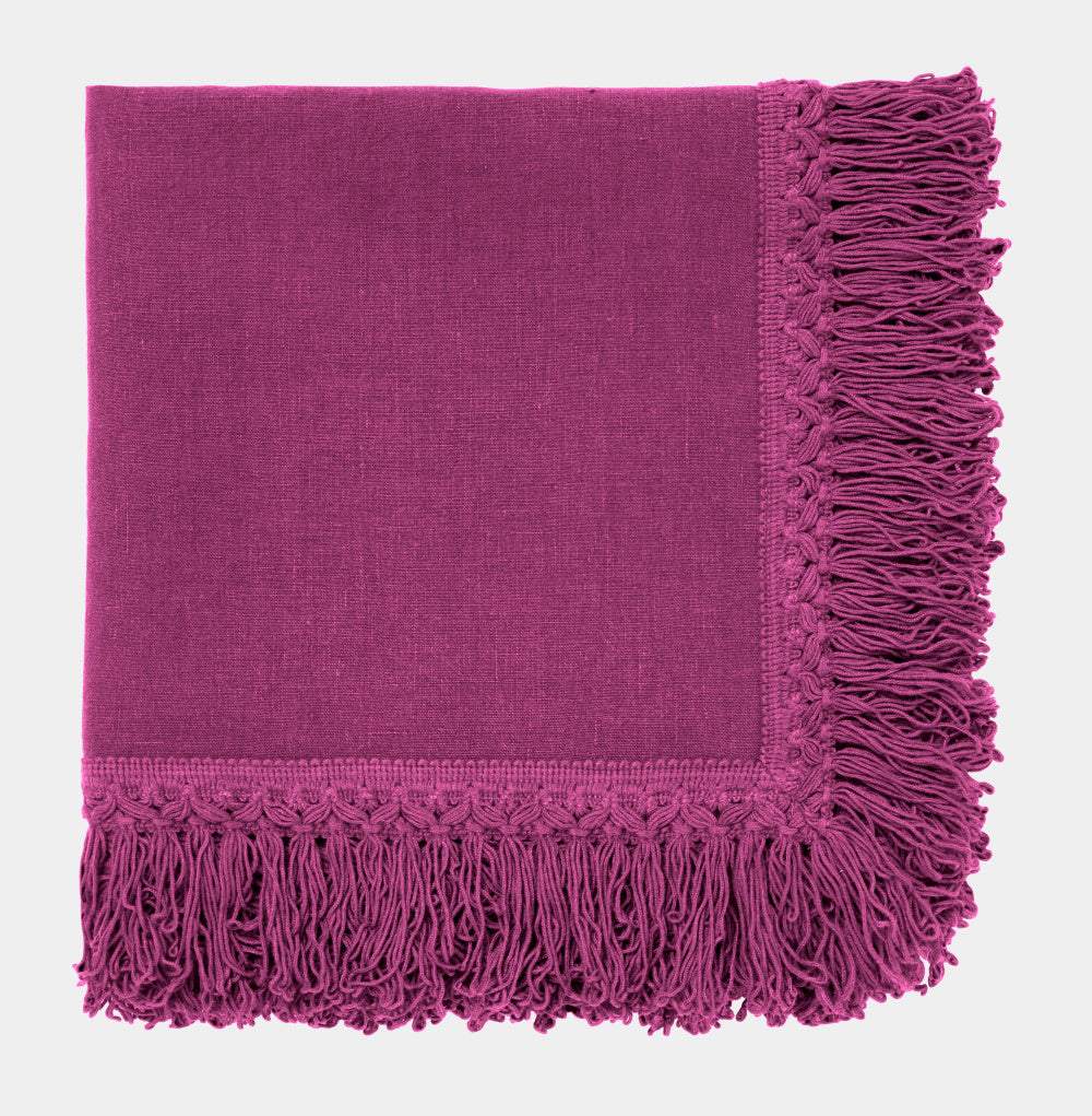 Once Milano lněný ubrousek s dlouhými třásněmi-napkin-perdonahome