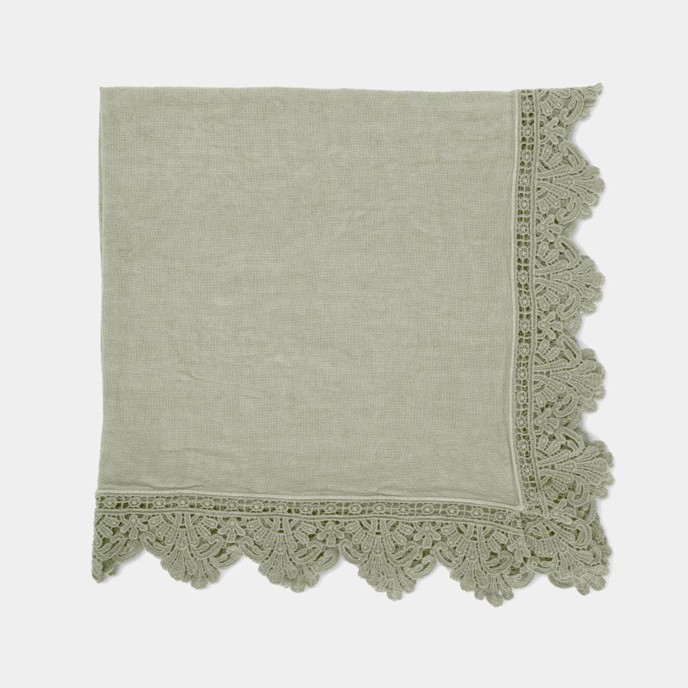 Once Milano lněný ubrousek s krajkou Sicily