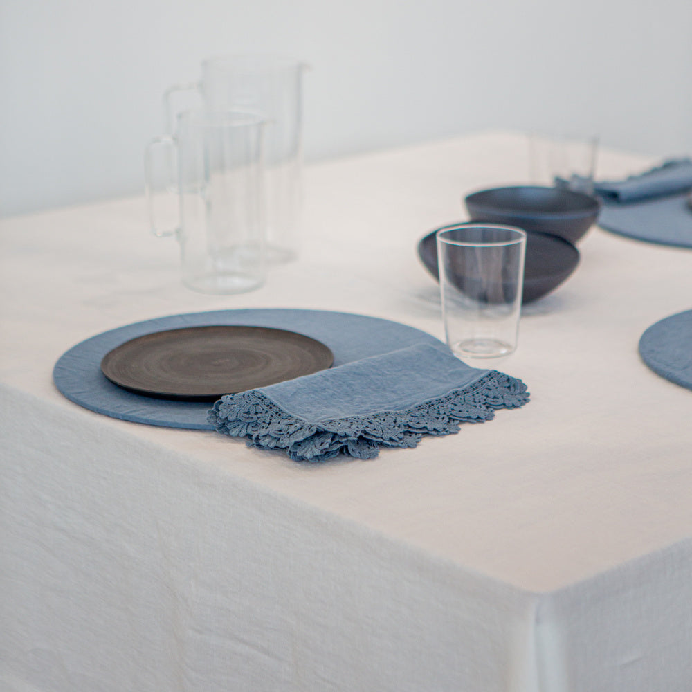 Once Milano lněný ubrousek s krajkou Sicily